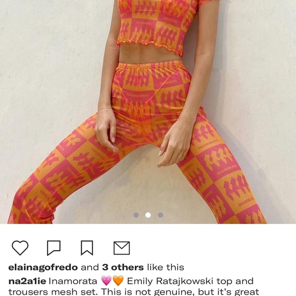 ISO pink saffron check inamorata beachwood pants - Picture 2 of 3